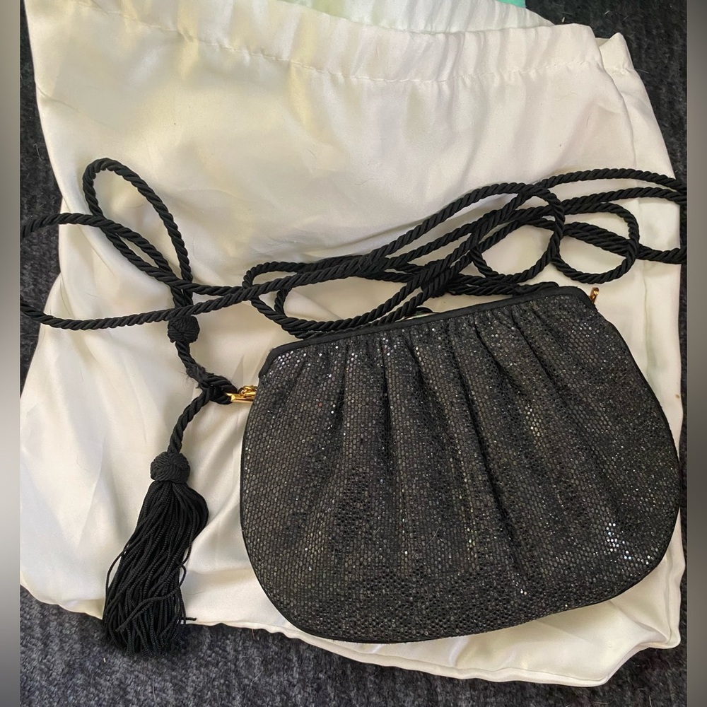 Bally black vintage clutch bag